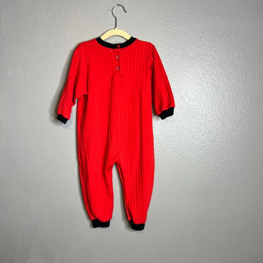 Jordache Vintage Ribbed Romper Size‎ 24 Months Boy Girl Red Navy